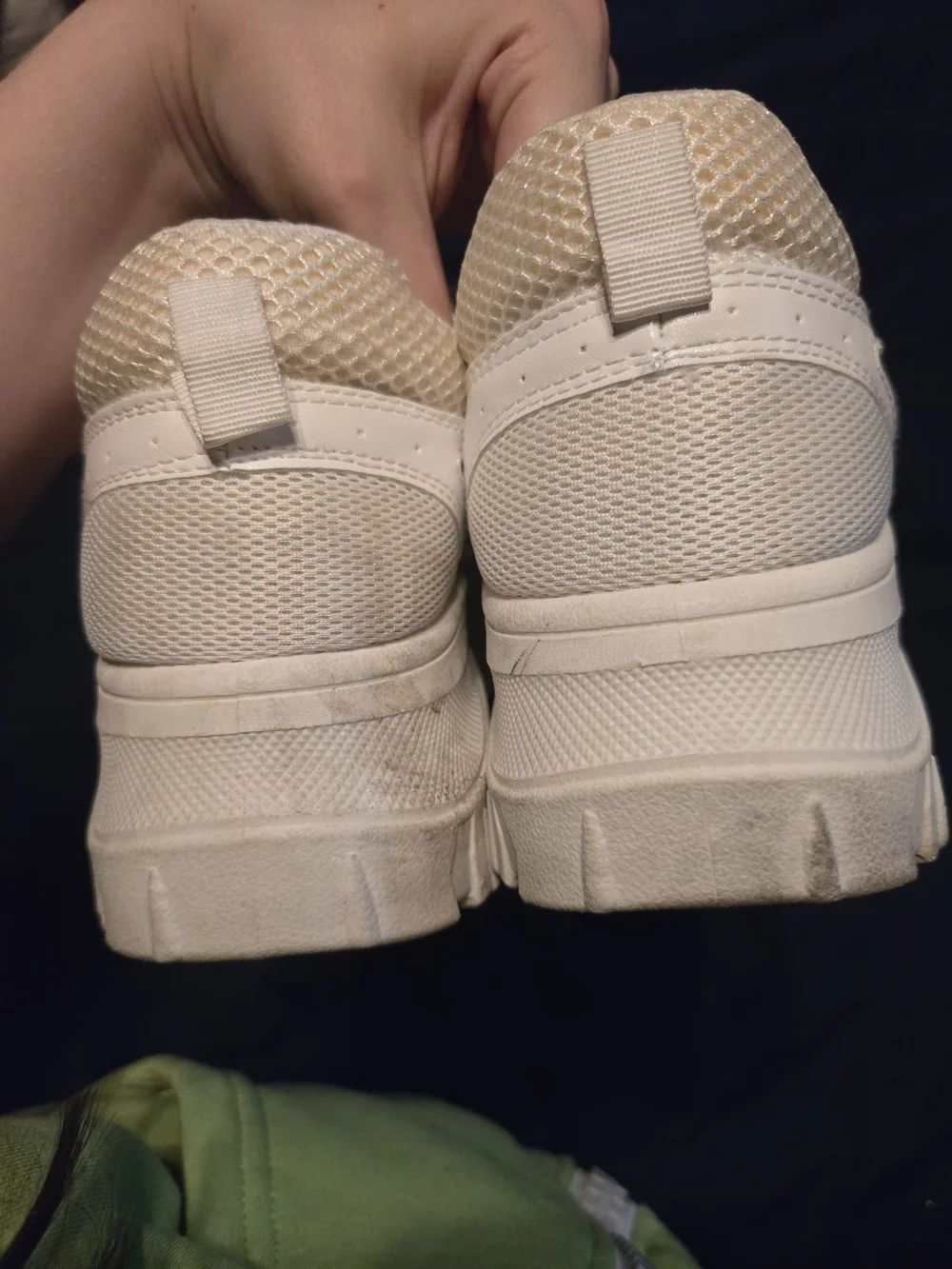 Women’s Chunky Lace-Up Sneakers in Cream